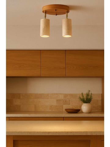 Opviq Plafonnière beige/lichtbruin - Ø 20 cm