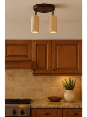 Opviq Plafonnière beige/bruin - Ø 20 cm