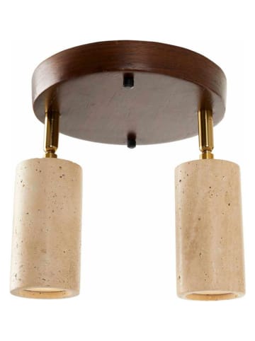Opviq Deckenleuchte in Beige/ Braun - Ø 20 cm 