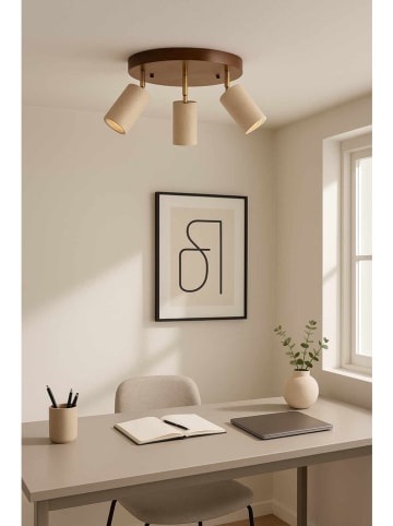 Opviq Plafonnière beige/bruin - Ø 30 cm