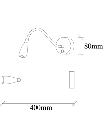 Opviq Wandlamp goudkleurig - (L)40 cm