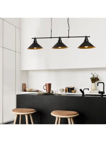 Opviq Hängeleuchte "Sivani" in Schwarz - (B)108 x (T)24 cm