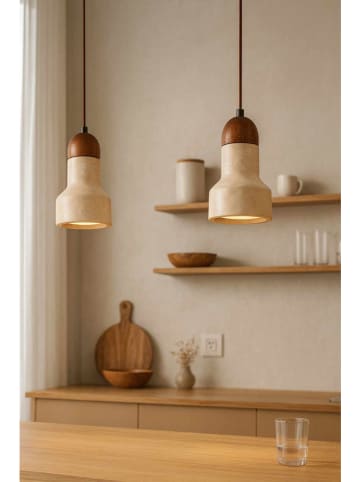 Opviq Hanglamp beige/bruin - (H)150 x Ø 9 cm