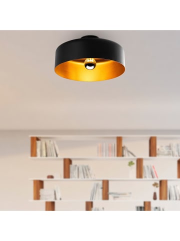 Opviq Plafonnière "Vesta" zwart/goudkleurig - Ø 35 cm