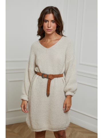 L'armoire de Suzette Sukienka dzianinowa w kolorze beżowym