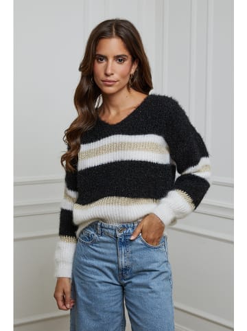 L'armoire de Suzette Pullover in Schwarz/ Weiß