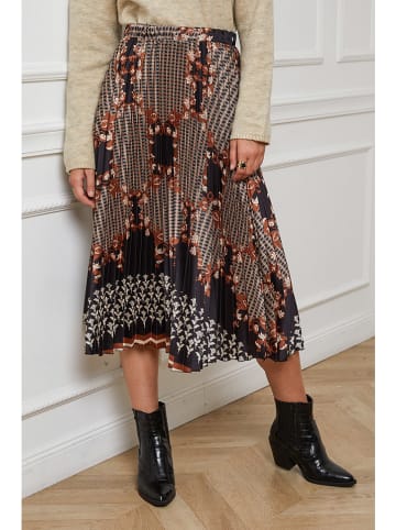 L'armoire de Suzette Plisseerock in Hellbraun/ Schwarz