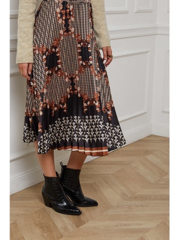 L'armoire de Suzette Plisseerock in Hellbraun/ Schwarz