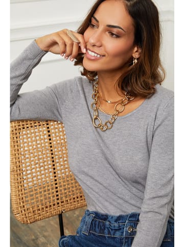 Soft Cashmere Sweter w kolorze szarym