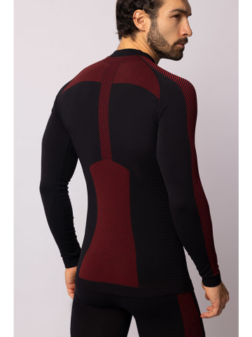 Spaio Koszulka termiczna "Fierce" w kolorze czarno-czerwonym