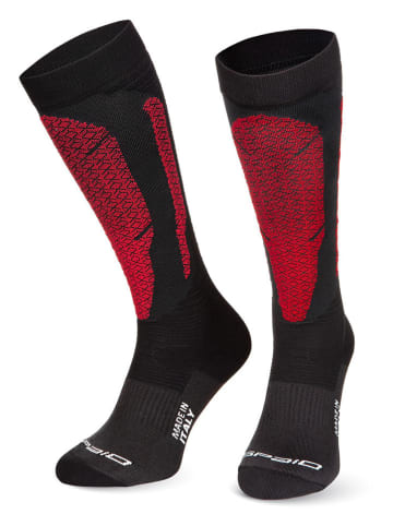 Spaio Funktionssocken "Coolmax Adrenaline" in Schwarz/ Rot