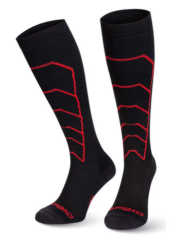 Spaio Skarpety funkcyjne "Rapid" w kolorze czarno-czerwonym