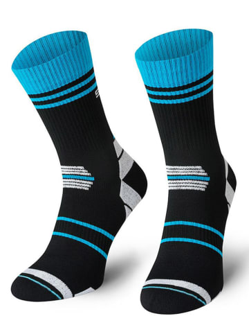 Spaio Laufsocken "Powerful" in Schwarz/ Blau