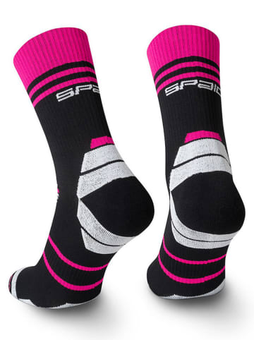Spaio Hardloopsokken "Powerful" zwart/roze