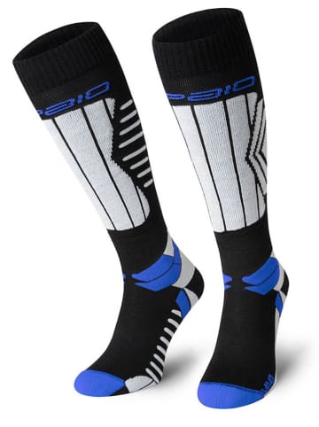 Spaio Ski-/snowboardsokken "Play" zwart/wit/blauw