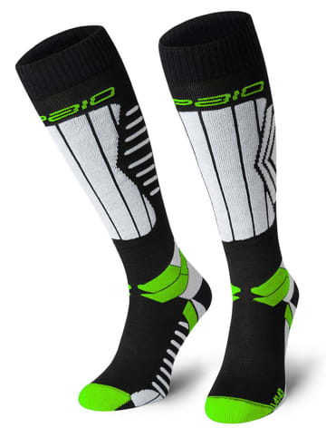 Spaio Ski-/snowboardsokken "Play" zwart/groen/wit