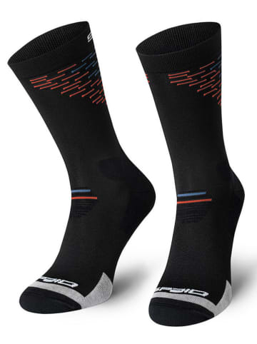Spaio Trekkingsocken "Merino" in Schwarz/ Blau/ Orange