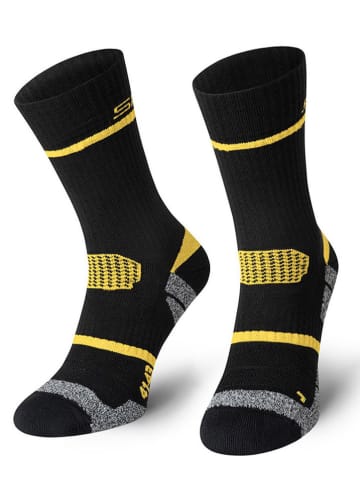 Spaio Trekkingsocken "Alpha" in Schwarz/ Gelb