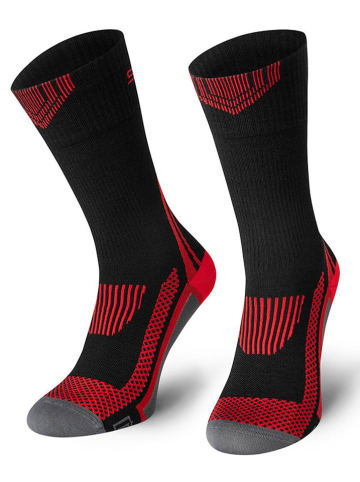 Spaio Trekkingsocken "Tactical" in Schwarz/ Rot/ Grau