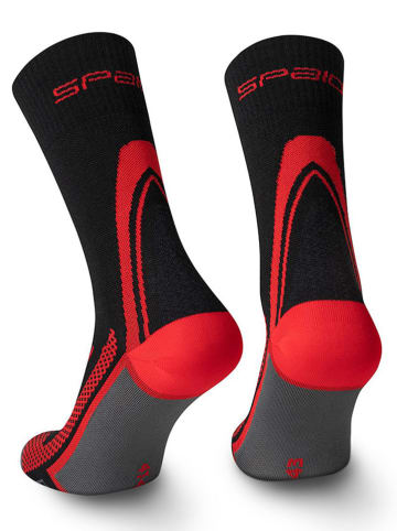 Spaio Trekkingsokken "Tactical" zwart/rood/grijs