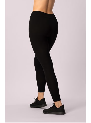 Spaio Legginsy termiczne "Merino" w kolorze czarnym