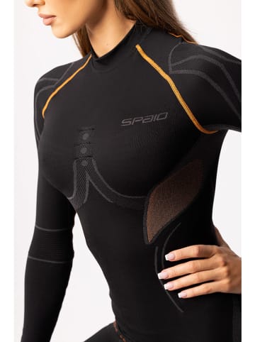 Spaio Koszulka termiczna "Extreme-Pro" w kolorze czarno-pomarańczowym