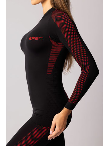 Spaio Koszulka termiczna "Fierce" w kolorze czarno-czerwonym