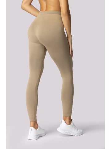 Spaio Legginsy termiczne "Alpha" w kolorze beżowym