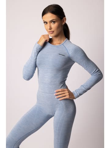 Spaio Functionele longsleeve "Melange" lichtblauw