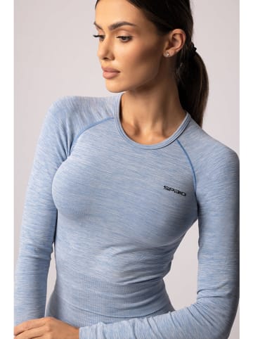 Spaio Functionele longsleeve "Melange" lichtblauw