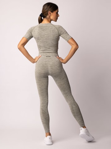 Spaio Koszulka sportowa "Melange" w kolorze khaki