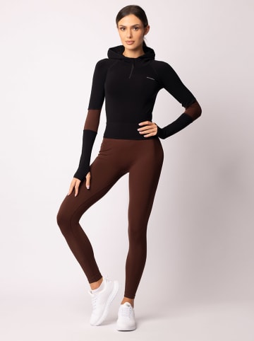 Spaio Bluza sportowa "Adapt" w kolorze czarno-brązowym