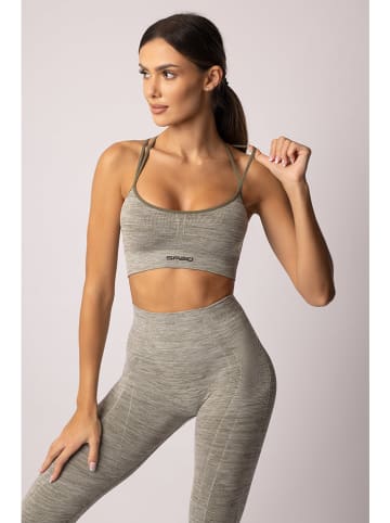 Spaio Biustonosz sportowy "Melange" w kolorze khaki