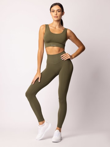 Spaio Legginsy sportowe "Flex Innergy" w kolorze khaki