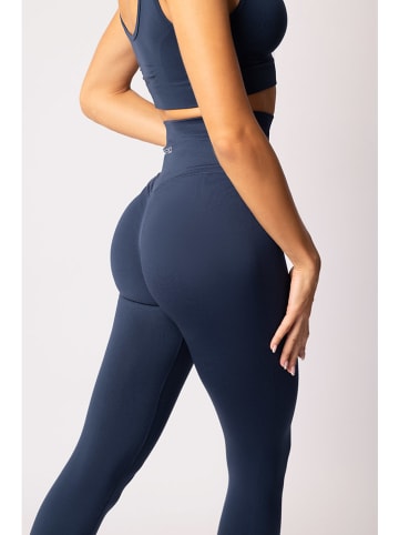 Spaio Legginsy sportowe "Adapt" w kolorze niebieskim