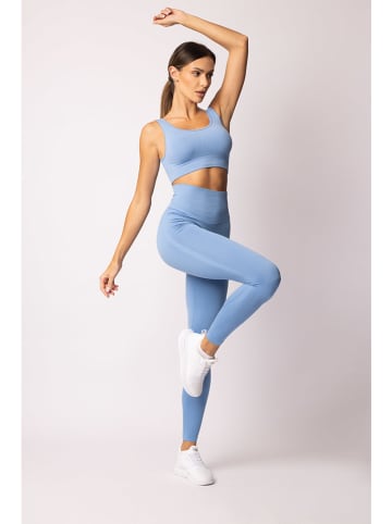 Spaio Legginsy sportowe "Adapt" w kolorze błękitnym