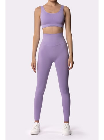 Spaio Legginsy sportowe "Adapt" w kolorze fioletowym