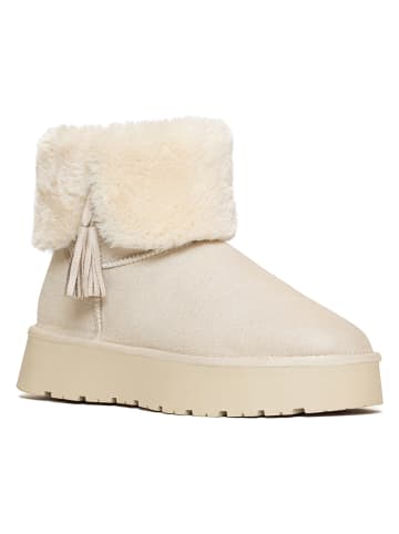 ISLAND BOOT Botki zimowe "Cinnamon" w kolorze kremowym