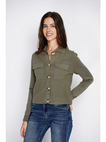 William de Faye Cardigan in Khaki