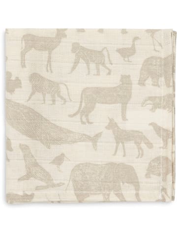 Jollein 3-delige set: spuugdoeken crème/beige - (L)31 x (B)31 cm