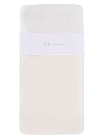 Jollein Bettlaken ''My Tiny Miracle'' in Creme/ Oliv - (L)150 x (B)120 cm