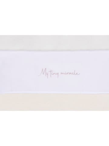 Jollein Bettlaken ''My Tiny Miracle'' in Creme/ Rosa - (L)150 x (B)120 cm