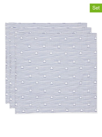 Jollein 3er-Set: Spucktücher in Hellblau - (L)70 x (B)70 cm