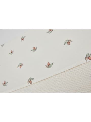 Jollein Prześcieradło "Rosehip" w kolorze kremowym - 100 x 75 cm