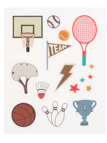 Lässig Transfer-Sticker "Sport" in Beige/ Braun/ Rot