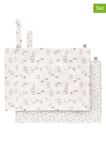 Lässig 2er-Set: Wickeltaschen "Tiny Farmer Dots/Sheep" in Creme - (L)29 x (B)40 cm