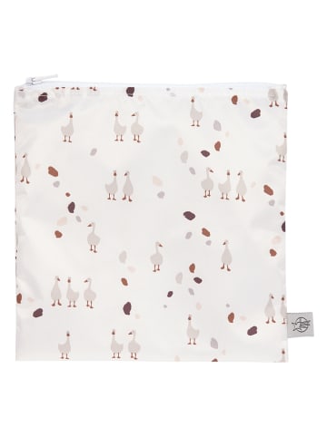 Lässig 2er-Set: Snacktaschen ''Tiny Farmer' in Rosa/ Creme - (L)17 x (B)18 cm