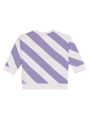 Lässig Sweatshirt "Happy" paars/crème