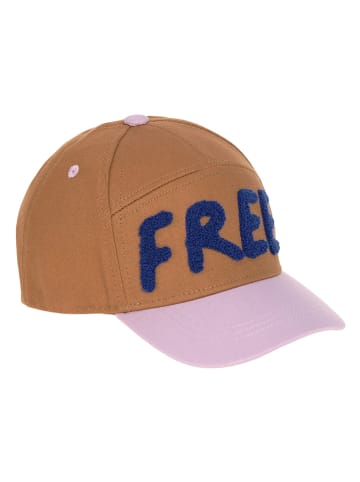 Lässig Cap "Little Gang Free" in Hellbraun/ Lila