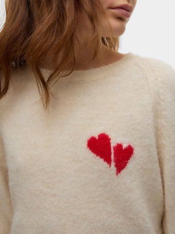 Vero Moda Girl Trui "Bam" crème/rood